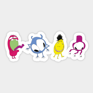 Colourful monsters Sticker